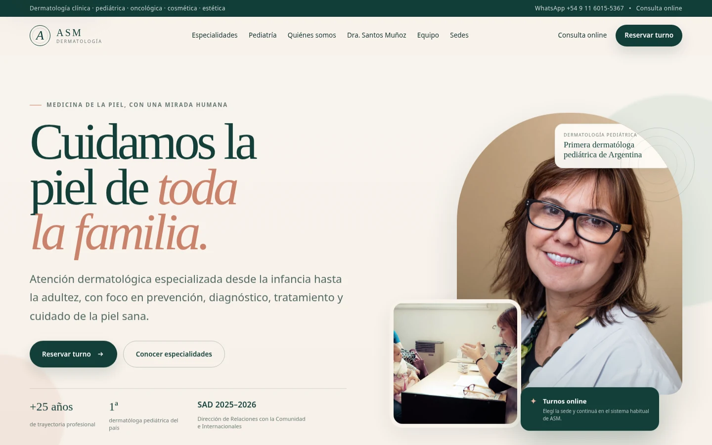 Propuesta conceptual de rediseño web para ASM Dermatología